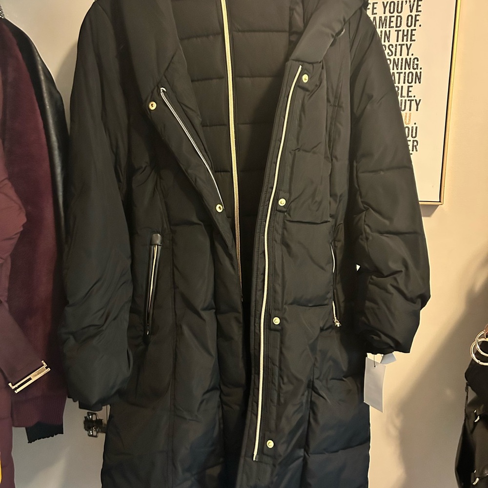 COLE HAAN Black Women's Coat XS NEW